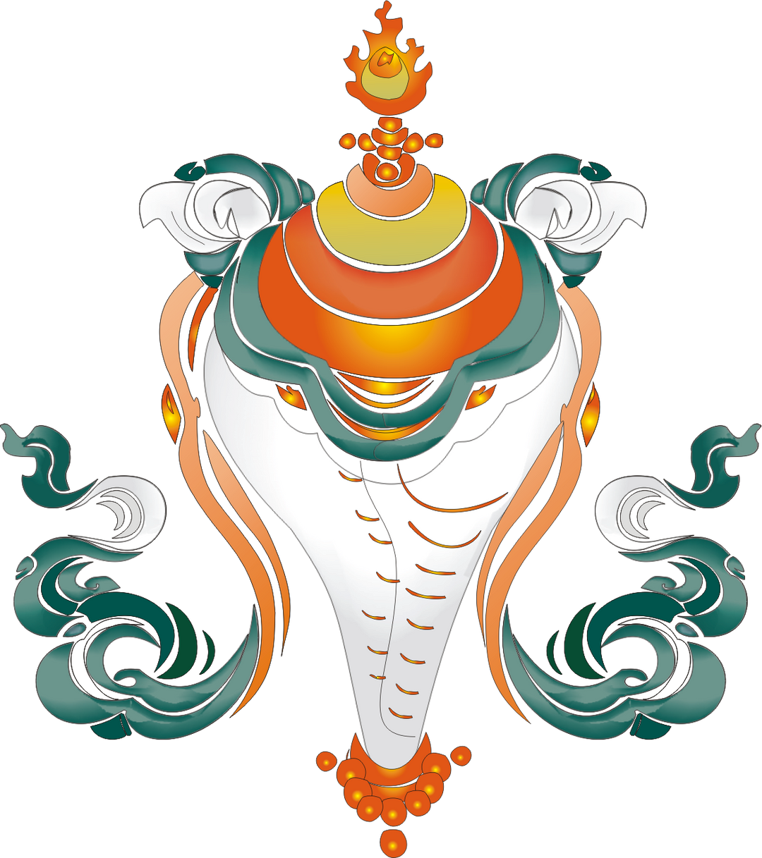 sankha shell tibetische Schirmherrschaft