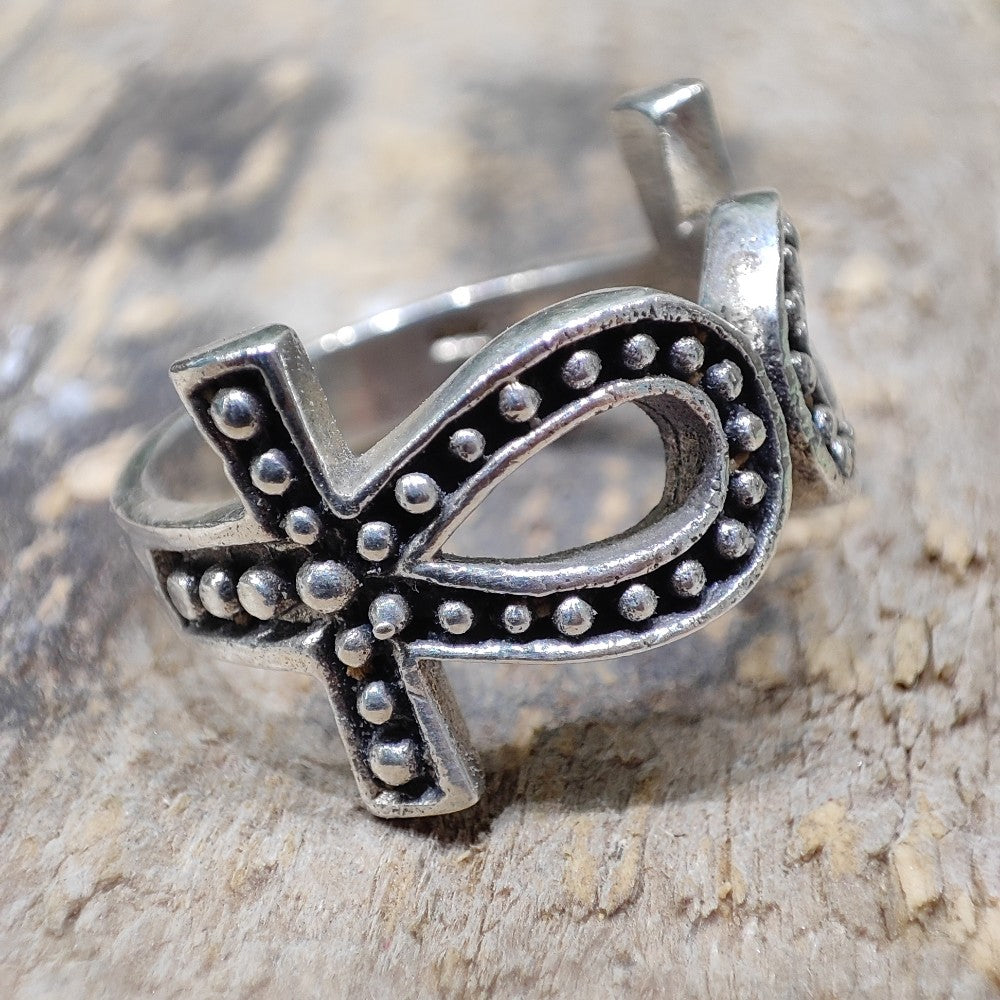 ANELLO ANKH in argento 925