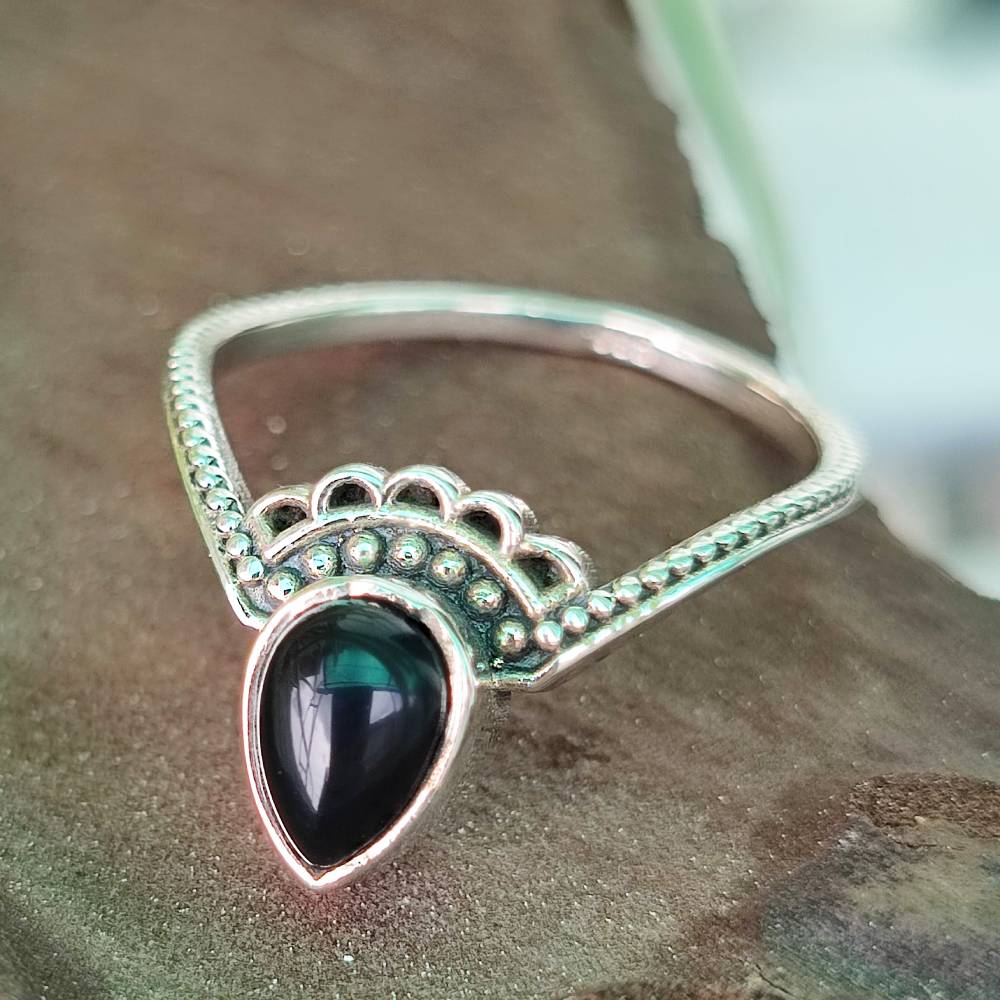 Lotto Di 100 Anelli In Argento Con Pietra Naturale - Agata Muschiata (Moss Agate)