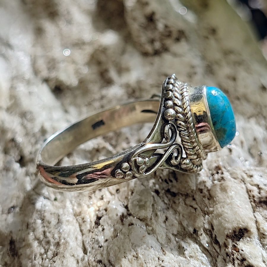 Ring mit Stein aus 925er Silber - WALING
