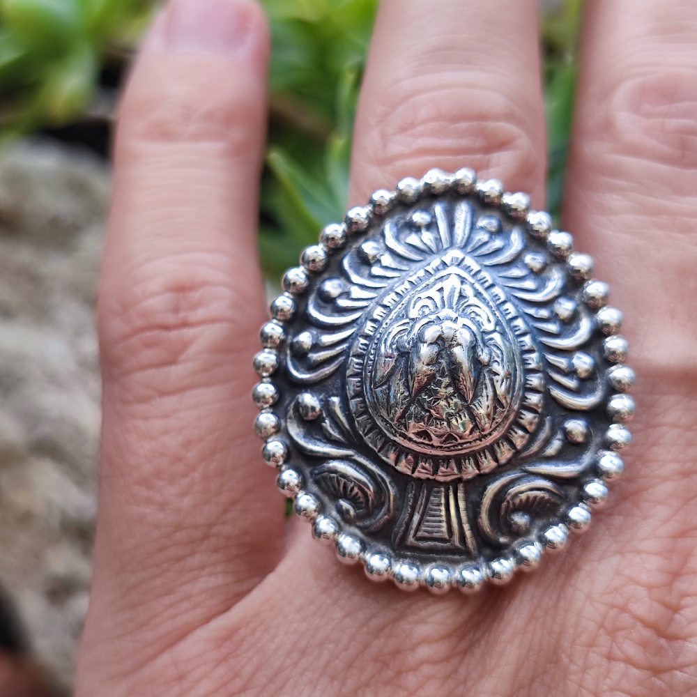 Ethnischer Ring aus 925er Silber - HARAM