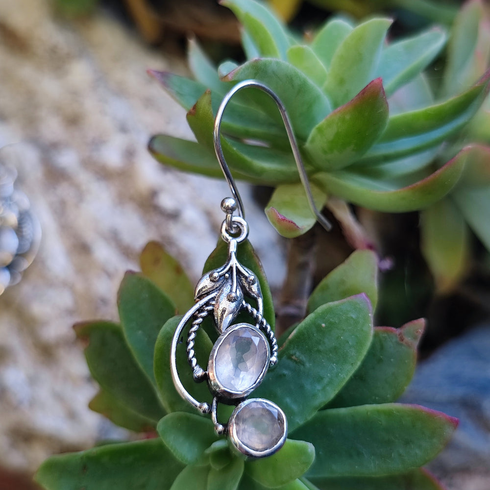Orecchini Pendenti In Argento 925 BULAN Con Pietra Preziosa – Tondi, Vintage, 30mm, Regalo Donna