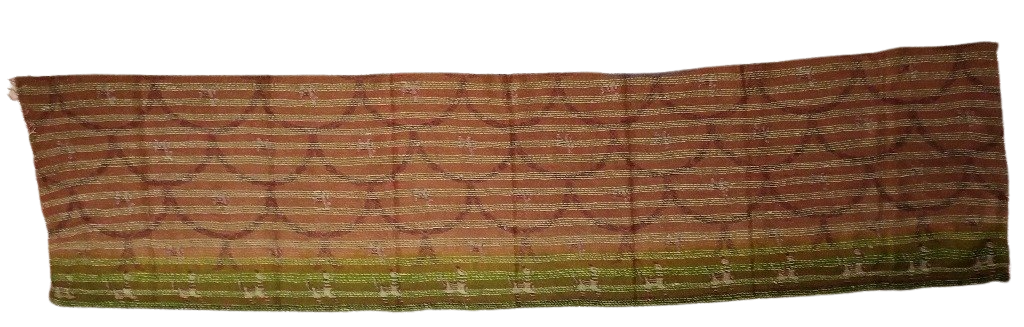 KANTHA-Schal mit grau-bronzefarbenen handbestickten Vintage-Stoffen aus Seidenmischung