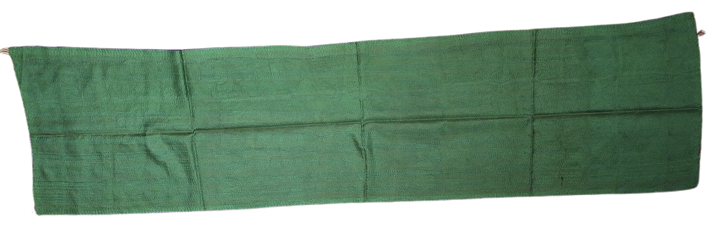 KANTHA Schal mit grün - lila handbestickten Vintage-Seiden-Mix-Stoffen