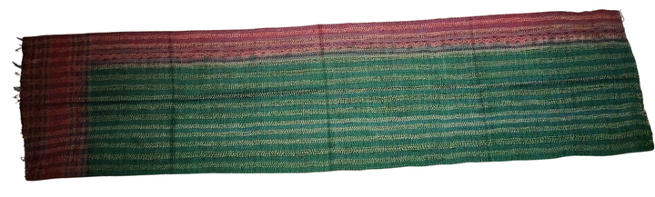 Sciarpa KANTHA con tessuti vintage misto seta ricamo a mano verde