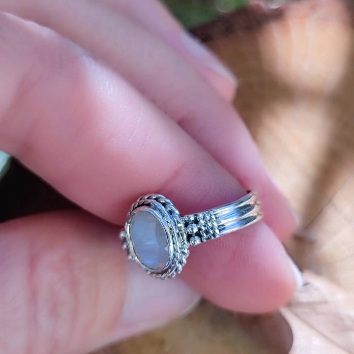 Anello argento 925 con pietra ovale - MURVARA