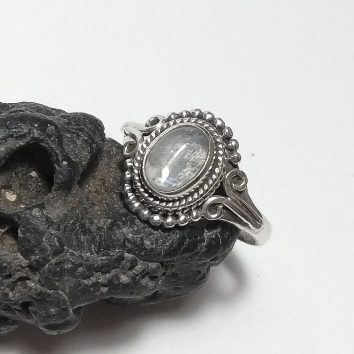 ANELLO artigianale in argento 925 con Pietra di Luna Ametista | GIOIELLI CON PIETRE