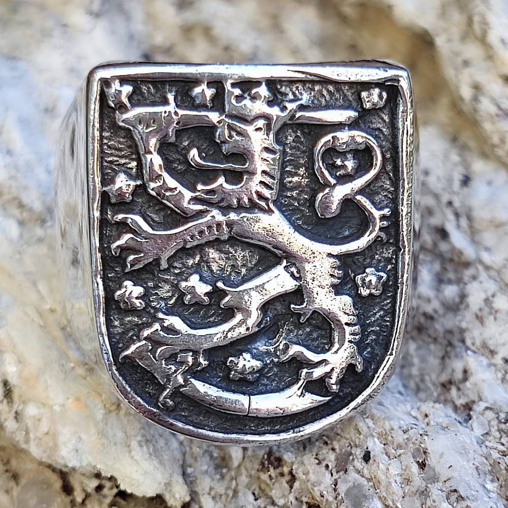 Anello in argento 925 Leone - FINNISH LION
