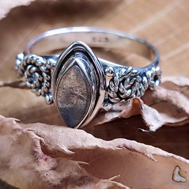 Anello argento 925 con pietra ovale - BASUPALI