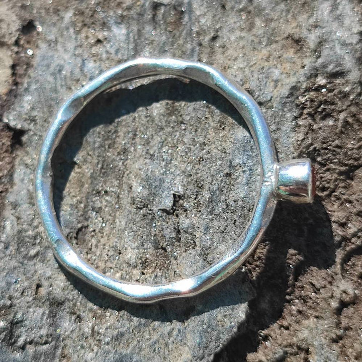 Anello artigianale in argento 925 con pietra - KYLIE