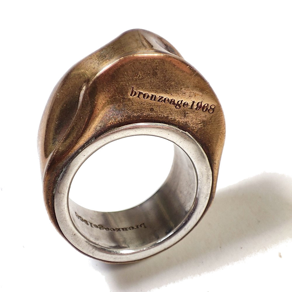 BING Ring in Bronze und 925er Silber - bronzeage1968