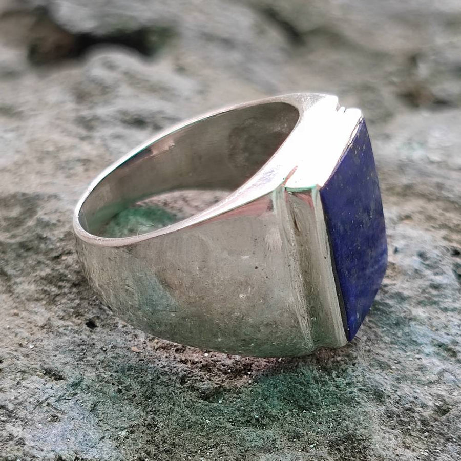 Ethno-Ring aus 925er Silber mit Stein - HEMLA