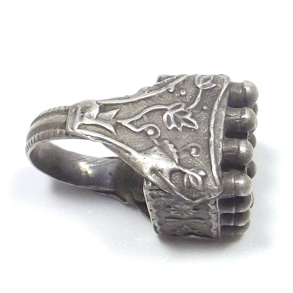 Thailandia Argento di Colore Vintage Indiano Grande Lungo Nappa Orecchini Dichiarazione per Le