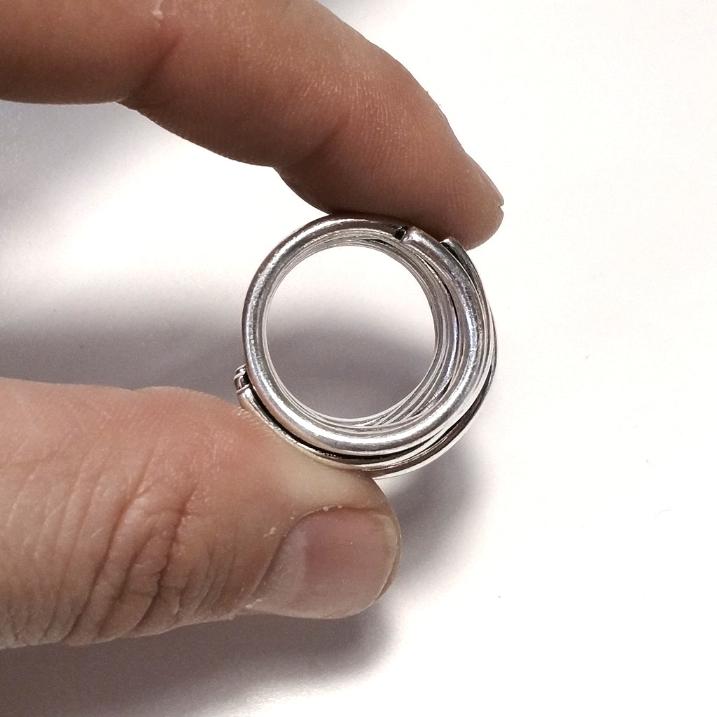Handgemachter Silber 925 RING Bandring | SILBERJEWELS Lebensfaden