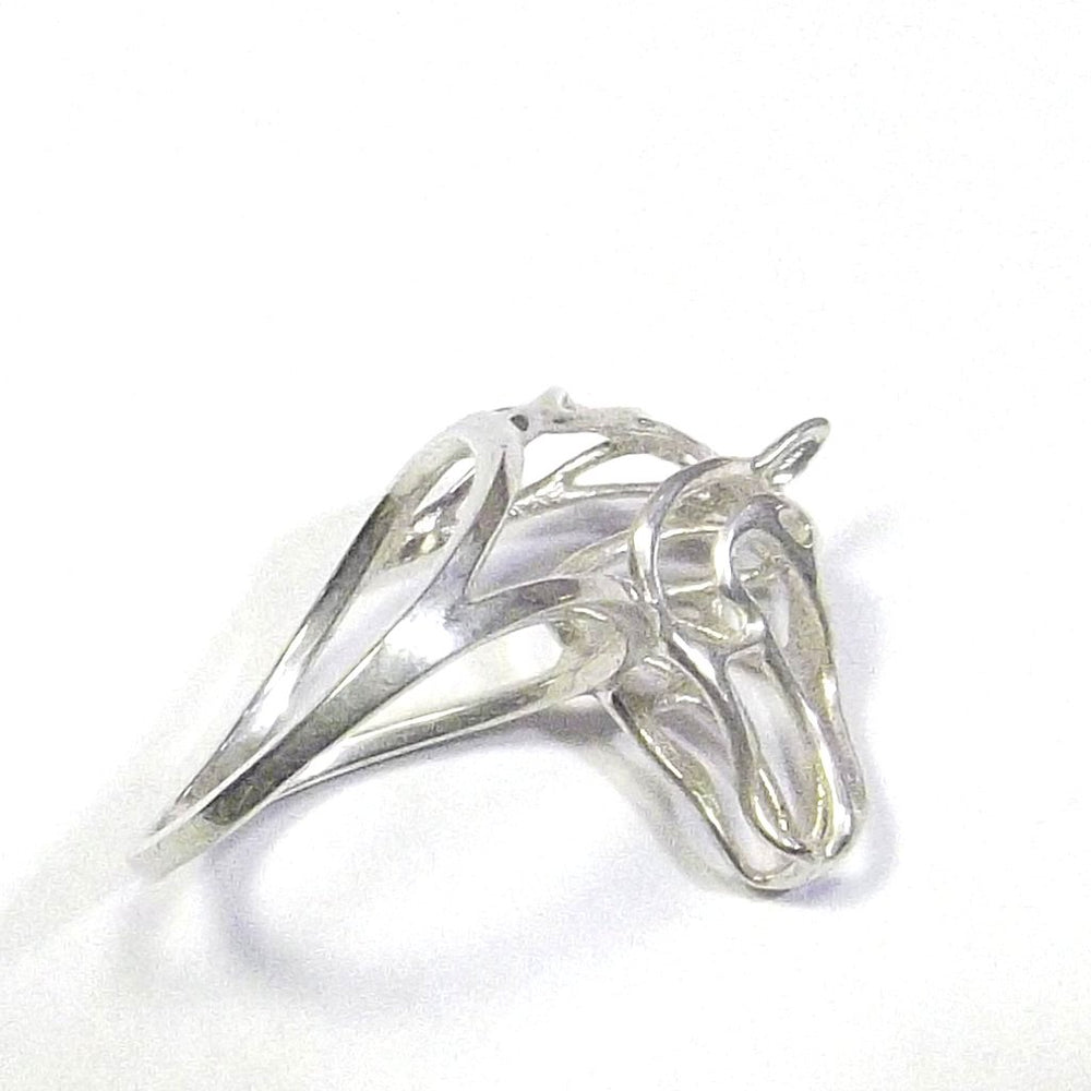Ring aus 925er Silber mit Pferdekopf - CHEVAL