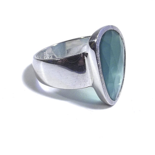 NURRIN-RING handgefertigt aus 925er Silber mit grünem Achat | Silberschmuck