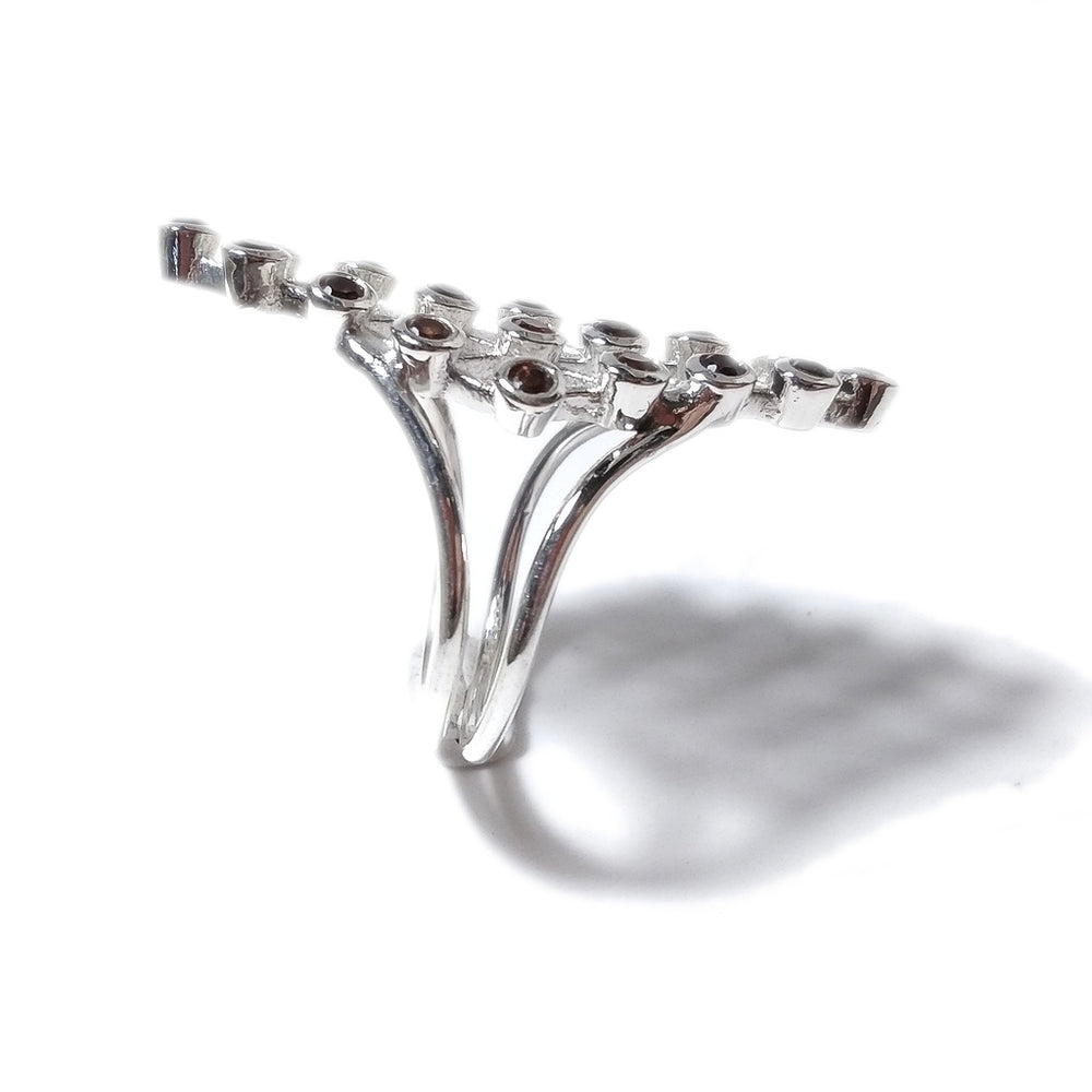 Granat 925 Silber TURBOT Ring handgefertigt RING mit Steinen | SILBERSCHMUCK