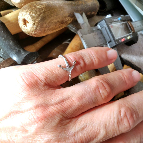 ANKERRING in 925er Silber handgefertigter RING | SILBERSCHMUCK