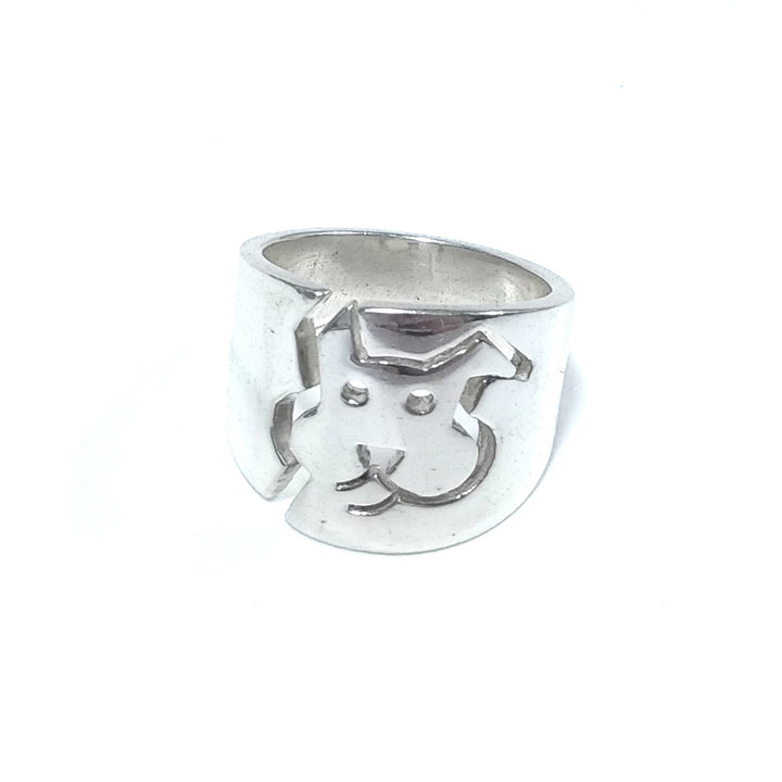 Anello fascia in argento 925 ANELLO artigianale | Cane