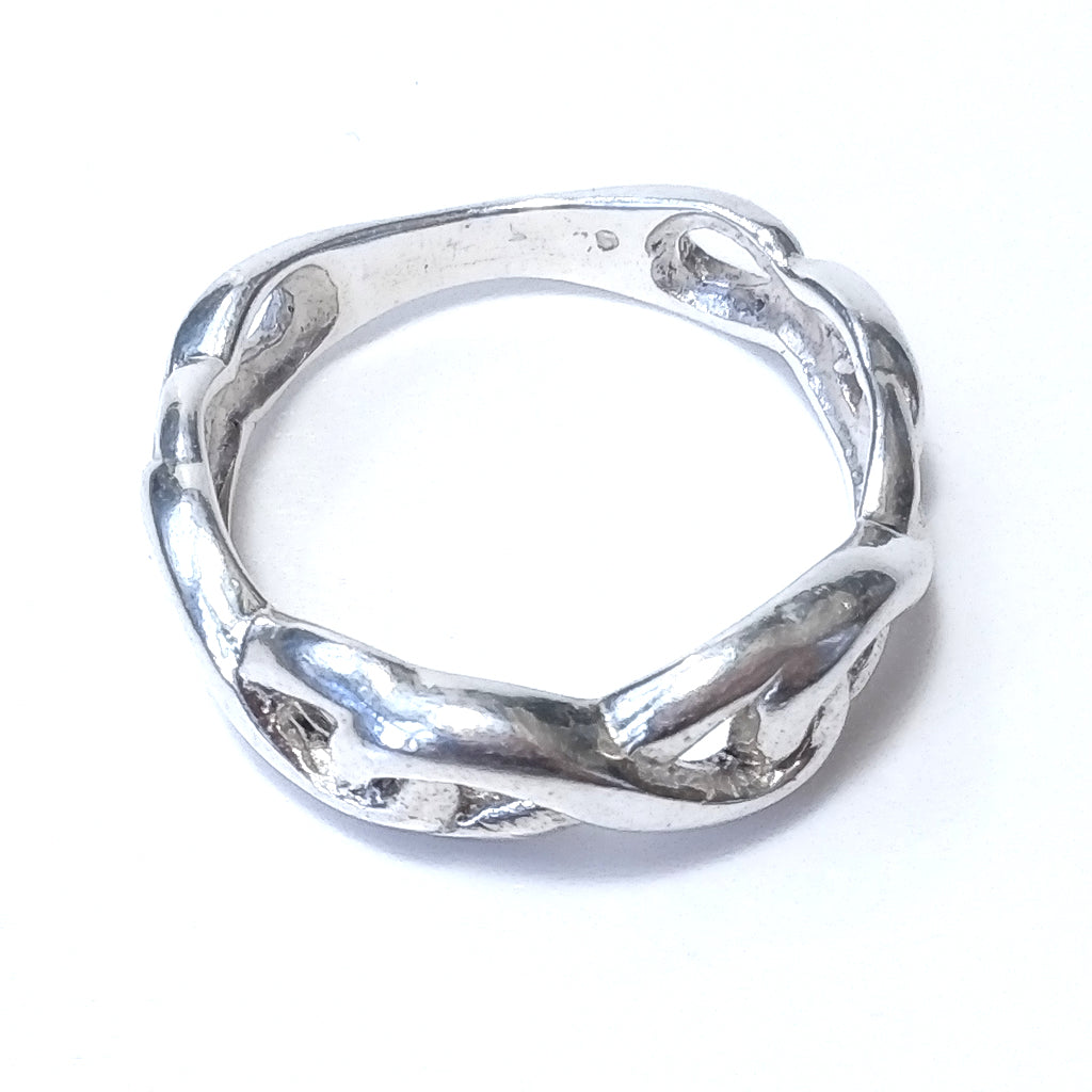 Anello fascia in argento 925 Anello d'argento | INFINITO