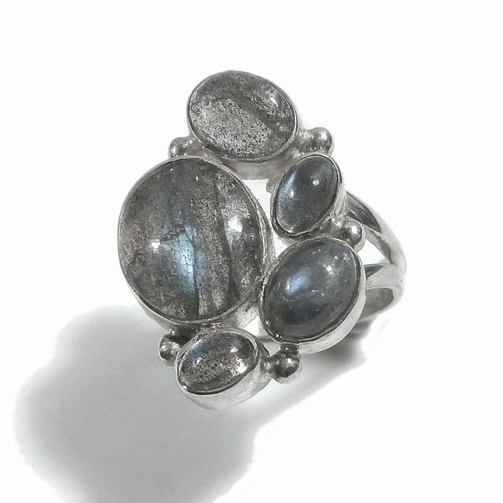 Anello con pietra in argento 925 con Labradorite | GIOIELLI ARTIGIANALI