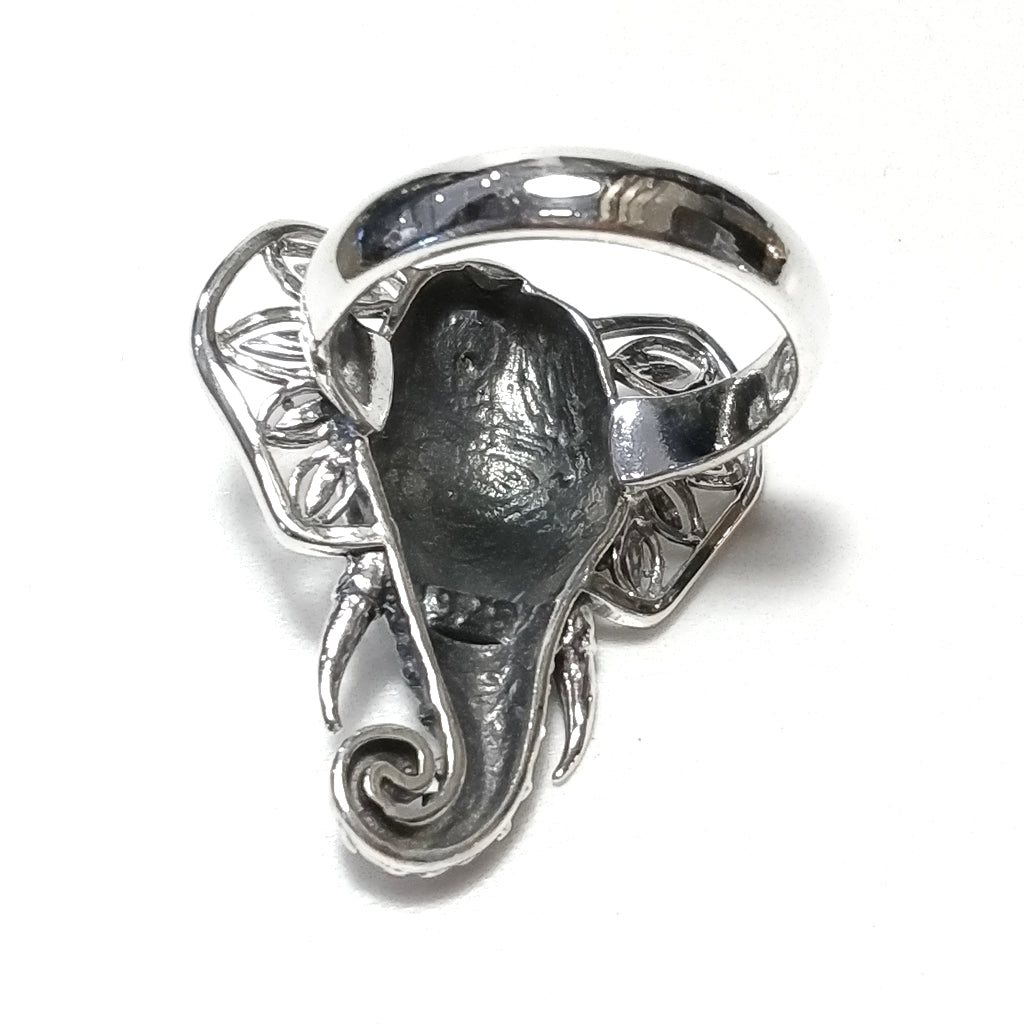 Handgemachter Silber 925 RING Ring mit Amethyststein | Elefant