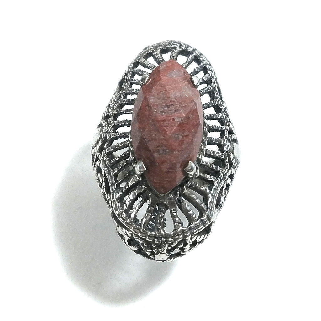 BAROCK Ring in 925er Silber RING Handarbeit Rubinwurzel | SILBERRINGE