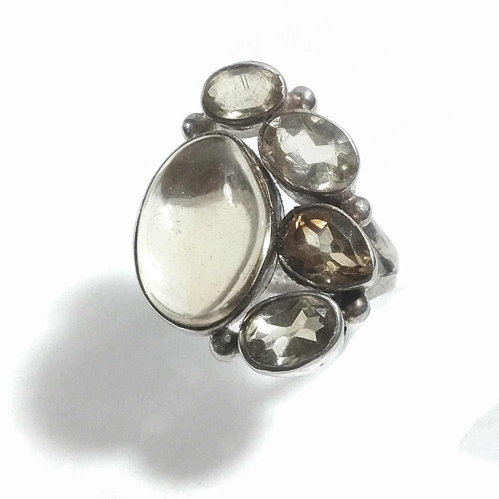 Anello con pietra in argento 925 con Quarzo Citrino | GIOIELLI ARTIGIANALI