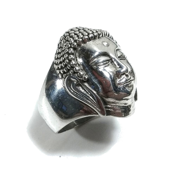 BUDDHA-Kopfring aus 925er Silber - SALJI