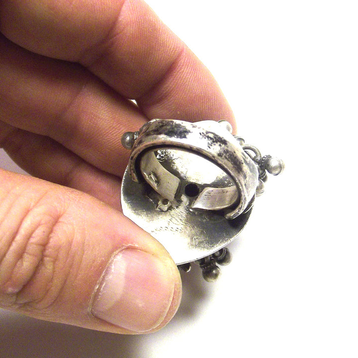 GANESH RING mit antikem Pfau in 925er Silber