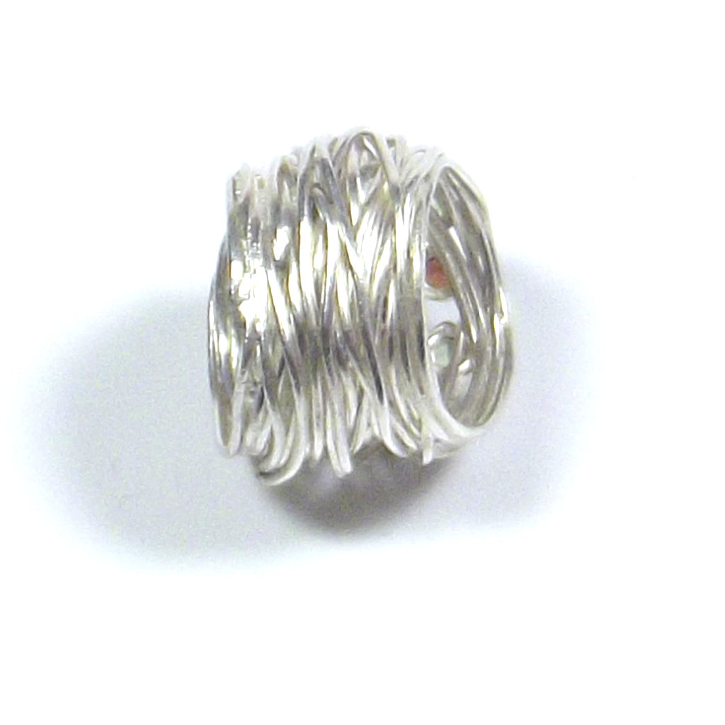 925 Silber RING mit PERIDOT und Granat | Zeitgenössisches Juwel