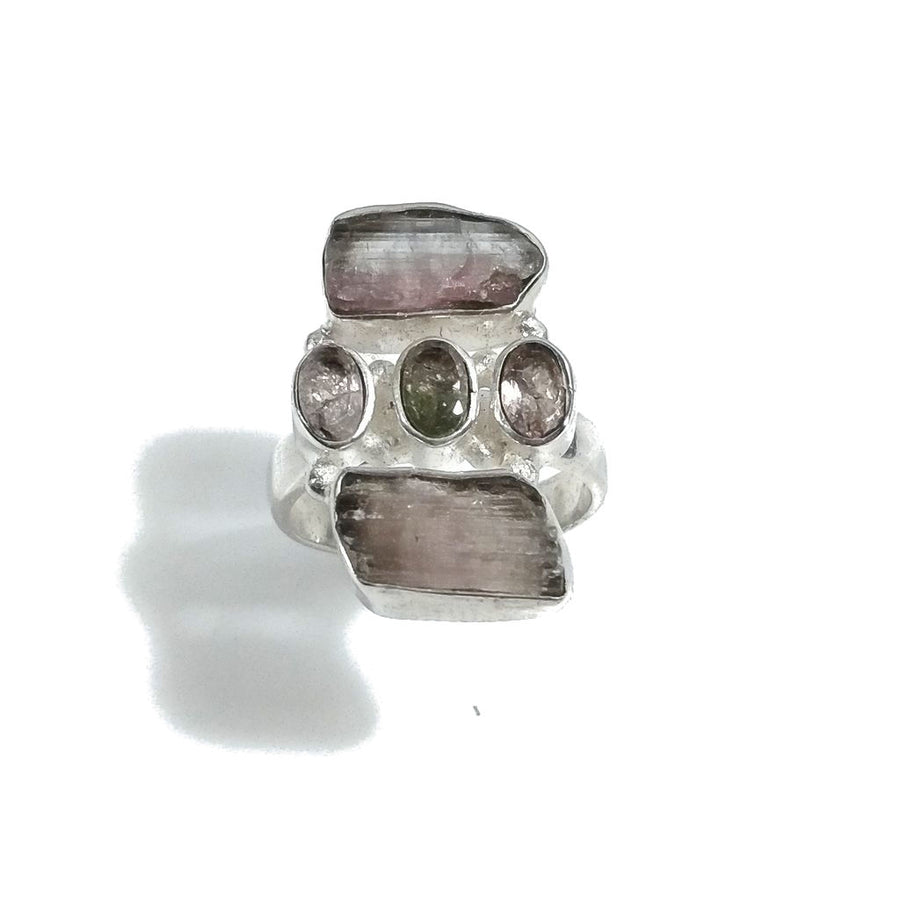 Handgemachter Silber 925 RING Ring mit Rubellit Stein | SILBERSCHMUCK