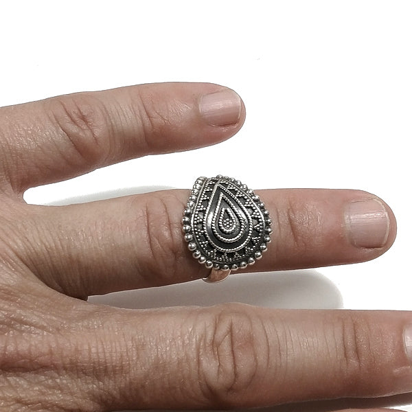 MADHURI-Band-RING aus 925er Silber, handgefertigter RING | ETHNISCHER SCHMUCK