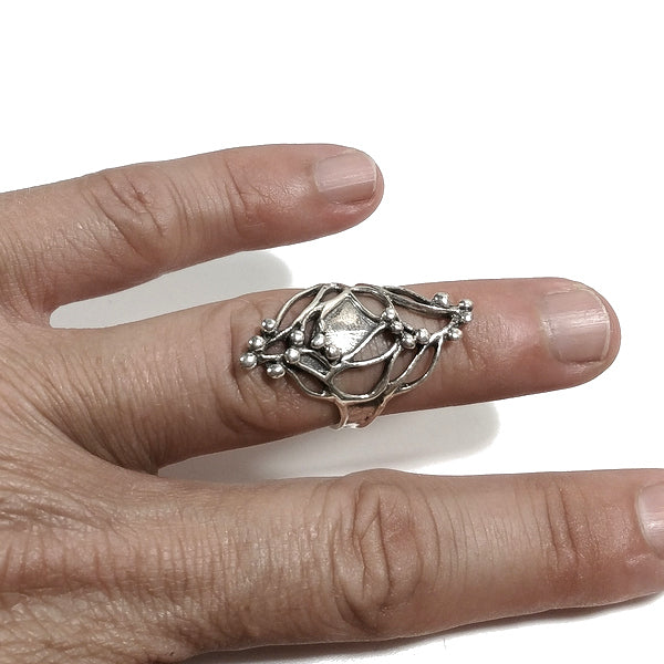 PALLAVI Ring in 925er Silber handgefertigter RING | ETHNISCHER SCHMUCK
