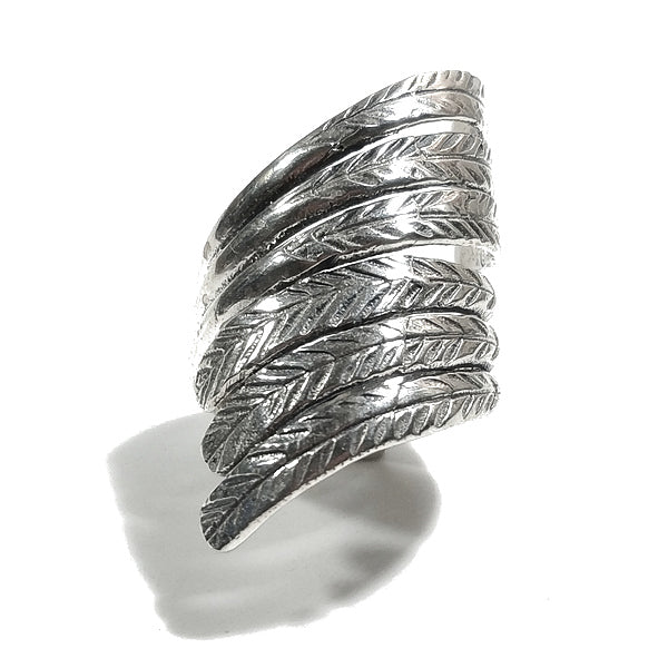 ETHNISCHER KRISHA Ring aus 925er Silber FEDER | SILBERSCHMUCK
