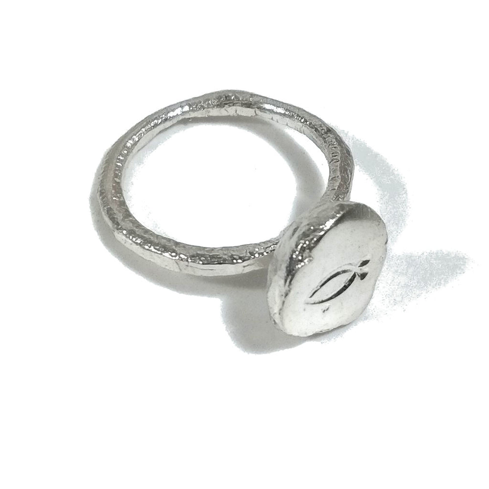 Anello in argento 925 ANELLO artigianale pezzo unico | PESCE | GIOIELLI IN ARGENTO