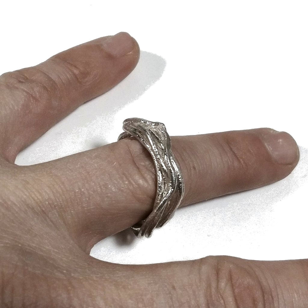 925er Silberring handgefertigter RING Einzelstück | Lebensfaden | SILBERSCHMUCK