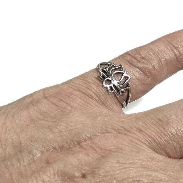 LOTUS BLUME Ring aus 925er Silber handgefertigter Ring | Lotus Blume