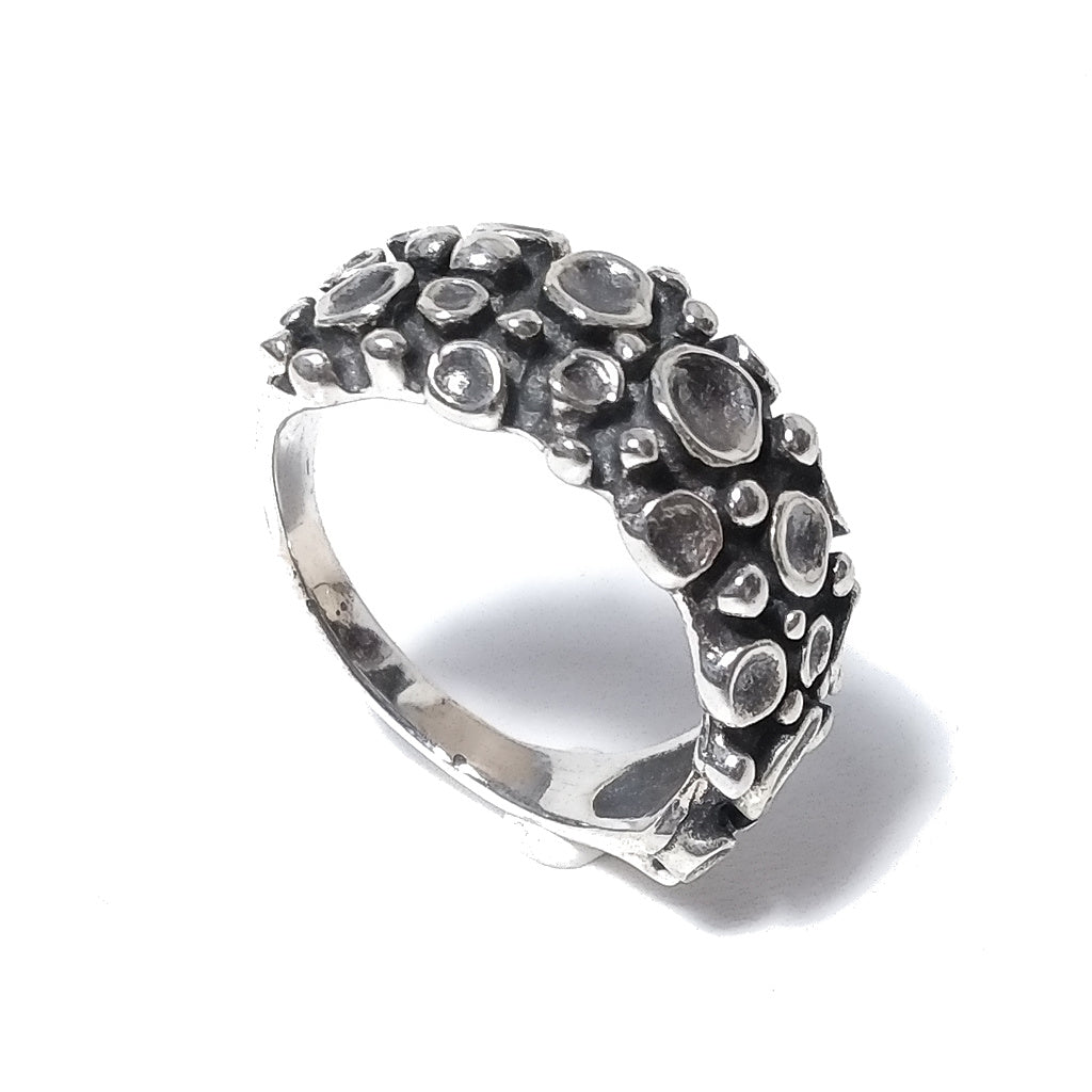 OCTOPUS-Ring | 925er Silberring mit Tentakeln | Tintenfisch | Bandring