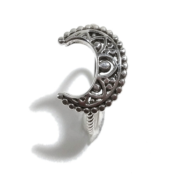 ANELLO MEZZALUNA KATA in argento 925 anello artigianale | Mezza luna