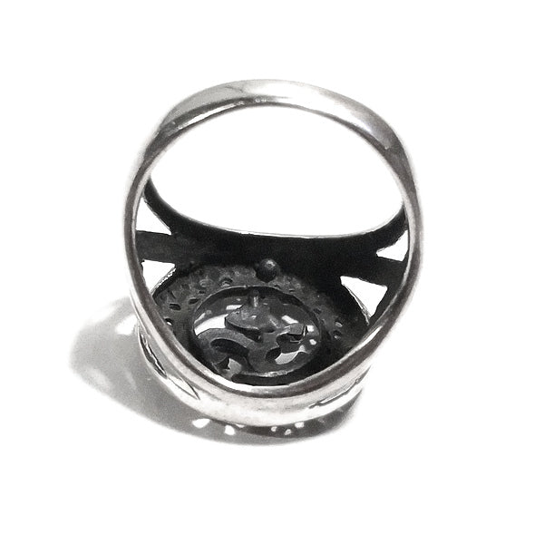 Anello ETNICO in argento 925 con OM - AUM Mantra | GIOIELLI IN ARGENTO