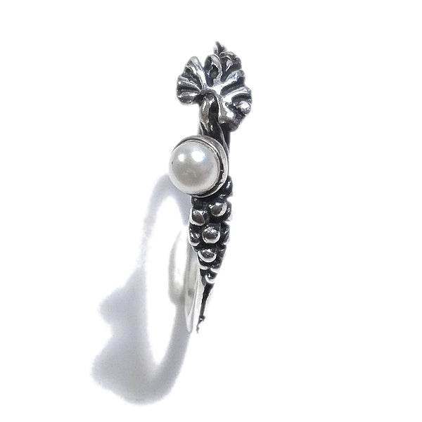 DIVIT BLUMENRING in 925er Silber mit Perle | Schmuck mit Blumen