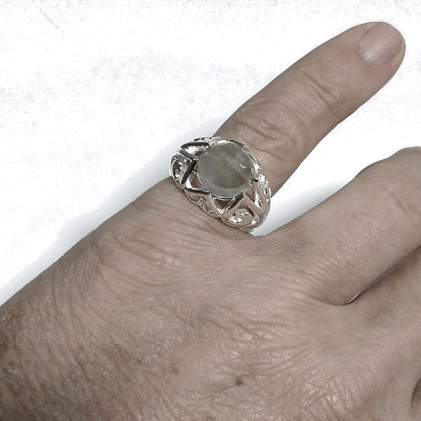 ANUSHA Ring in 925er Silber HERZRING mit Stein | Herzen