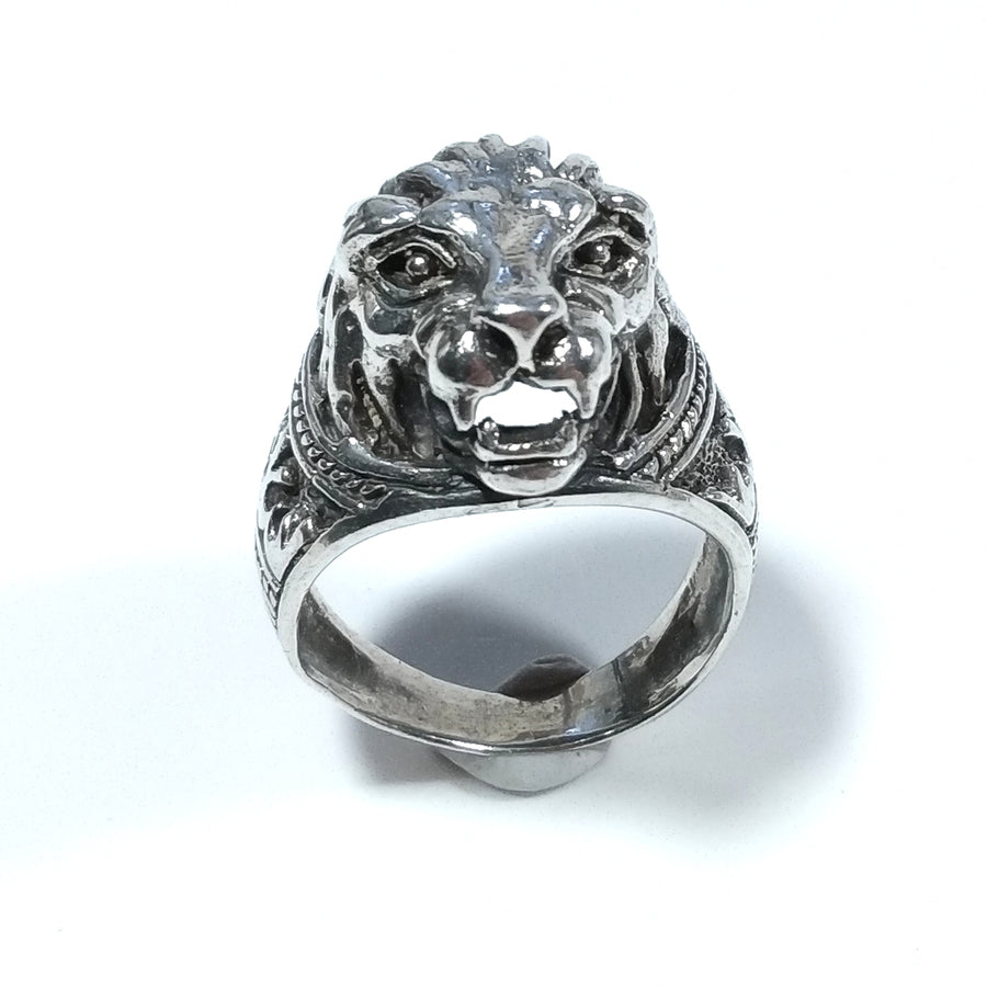 925er Silberring handgefertigter RING | Löwenkopf