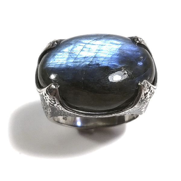 ZAINA Ring in 925er Silber handgefertigter RING mit LABRADORIT