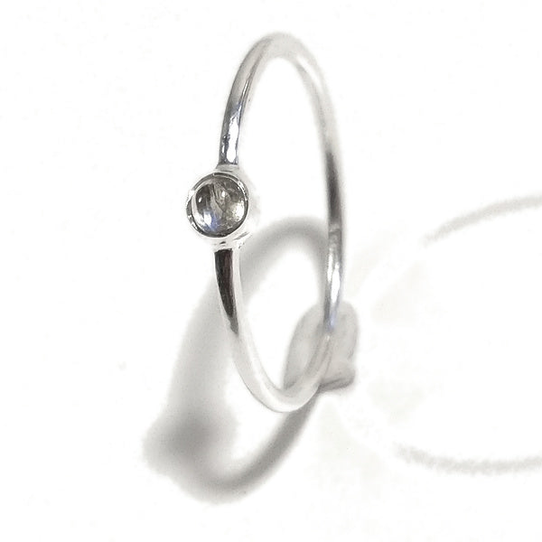 Anello sovrapponibile in argento 925 con pietra | Minimal Le LUCCIOLE