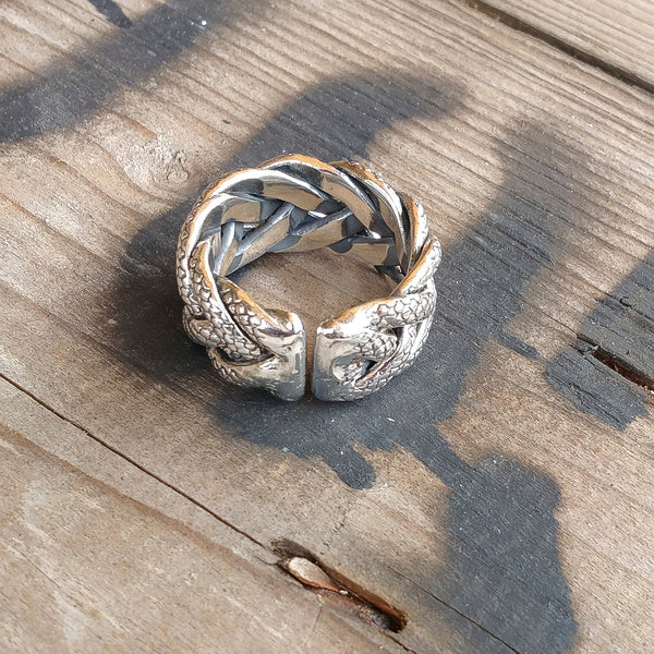 925 Sterling Silber NIKHIL Schlangenhaut RING handgefertigter Ring | Silberring