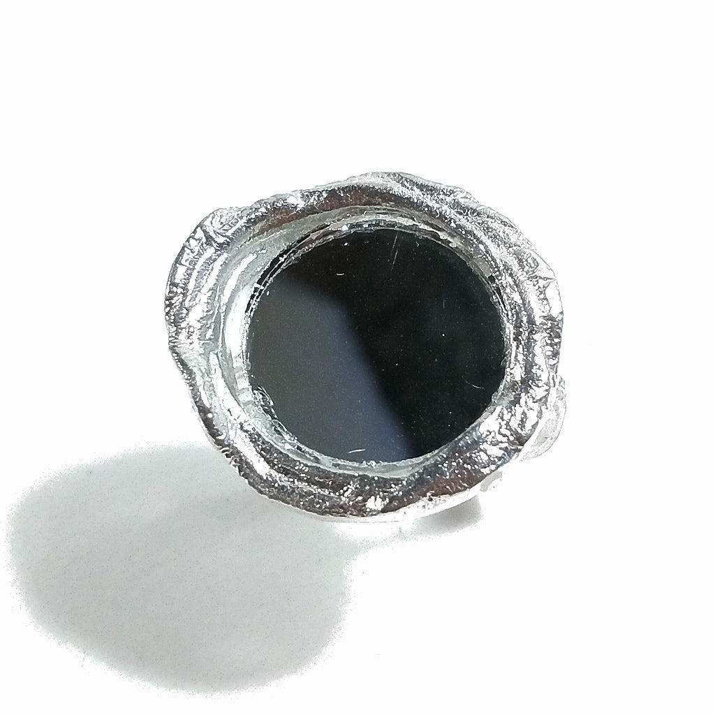 Anello con SPECCHIO in argento 925 - artigianale - Pezzo Unico