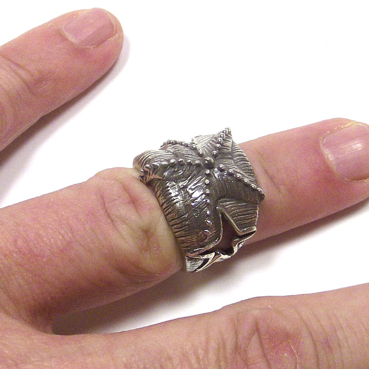 SEESTERN - Ring aus brüniertem 925er Silber