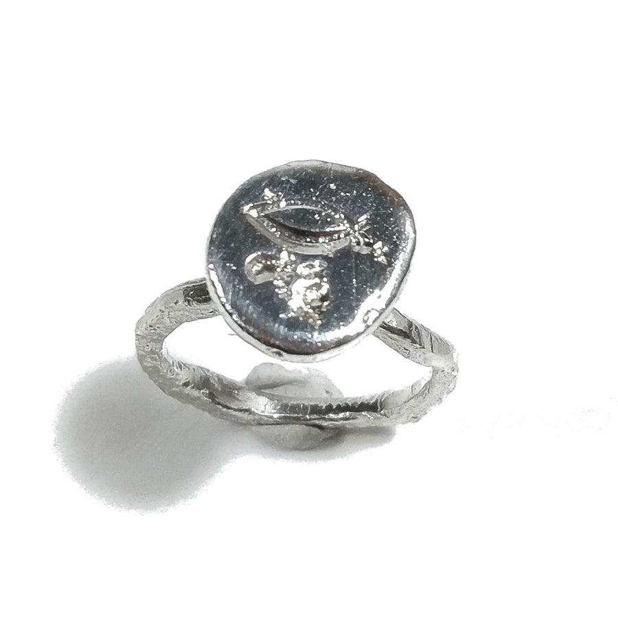 Anello in argento 925 ANELLO artigianale pezzo unico | PESCE | GIOIELLI IN ARGENTO